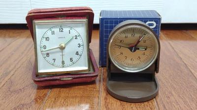 Sale Photo Thumbnail #480: Vintage Orbros & VDO Travel Alarm Clocks w/ Box
