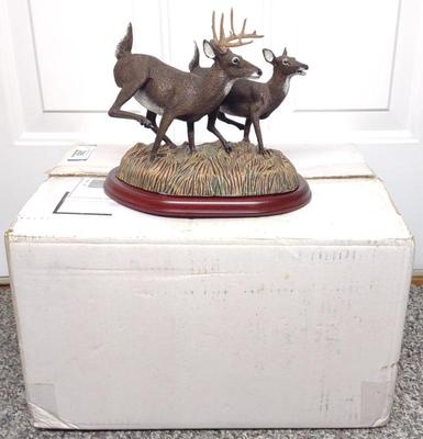 Sale Photo Thumbnail #272: Danbury Mint Summer Flight Deer Sculpture w/ Box