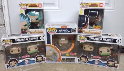 Sale Photo Thumbnail #211: (5) Anime Funko POP! Figures In Box