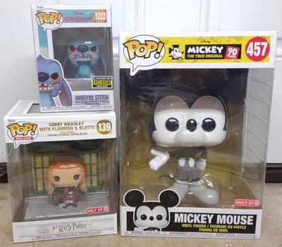 Sale Photo Thumbnail #215: (3) Disney Funko POP! Figures In Box