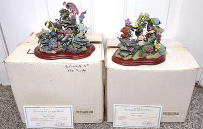 Sale Photo Thumbnail #398: 2 Danbury Mint Ocean Sculptures w/ Boxes & COA
