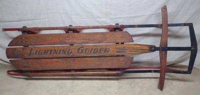 Sale Photo Thumbnail #371: Vintage Lightning Glider Snow Sled