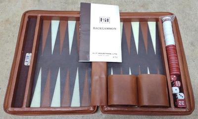 Sale Photo Thumbnail #379: Vintage H.I.T Industries Backgammon Set (Complete)