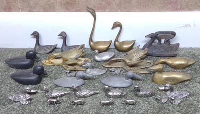 Sale Photo Thumbnail #79: Metal Duck & Waterfowl Figurines