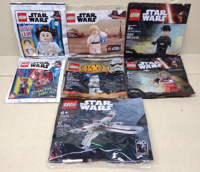 Sale Photo Thumbnail #138: 7 Sealed LEGO Star Wars Minifigures & X-Wing Set