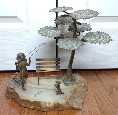 Sale Photo Thumbnail #17: 1974 Mario Jason Brass Tree Sculpture Signed