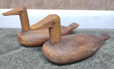 Sale Photo Thumbnail #81: (2) Folk Art Style Duck Decoys