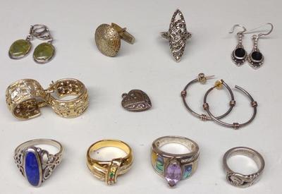 Sale Photo Thumbnail #177: Sterling Silver Rings & Earrings