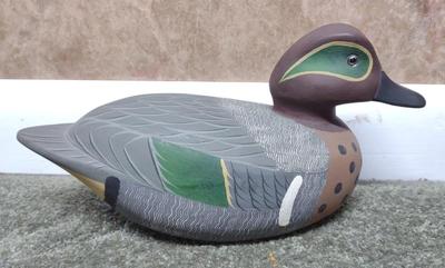 Sale Photo Thumbnail #55: Green Wing Teal Drake Duck Decoy