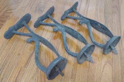 Sale Photo Thumbnail #348: 3 Antique Cast Iron Shoe Forms