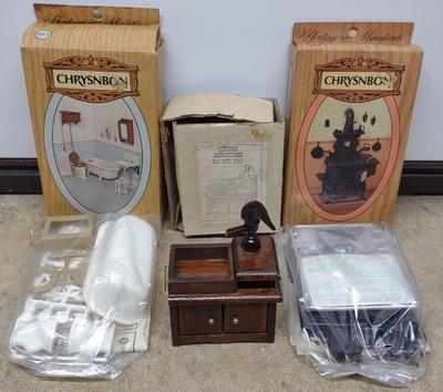 Sale Photo Thumbnail #409: 3 Dollhouse Miniature Models in Boxes