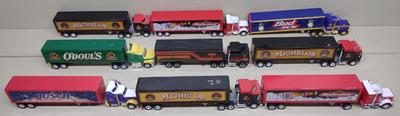 Sale Photo Thumbnail #285: 9 Matchbox Advertising Semi Truck & Trailer Toys