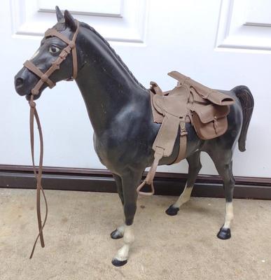 Sale Photo Thumbnail #381: 1960's Marx Johnny West Thunderbolt Horse Toy