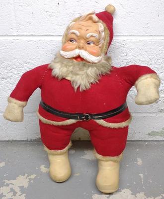 Sale Photo Thumbnail #508: Vintage 1950s Rushton Stuffed Santa Claus Figure