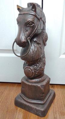 Sale Photo Thumbnail #312: 19" Holland Mold Ceramic Knight Chess Piece