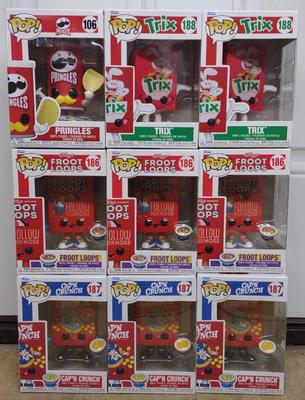 Sale Photo Thumbnail #213: (9) Breakfast Cereal Funko POP! Figures In Box
