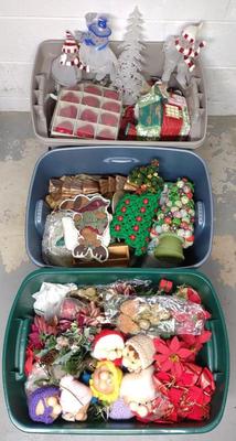 Sale Photo Thumbnail #550: 3 Totes Of Christmas Decorations
