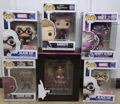 Sale Photo Thumbnail #207: (6) Marvel Funko POP! Figures In Box
