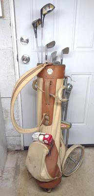 Sale Photo Thumbnail #535: Butchart Nicholls Golf Club Set & Clark Golf Caddy
