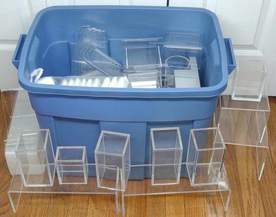 Sale Photo Thumbnail #585: Tote Full of Acrylic Display Stands