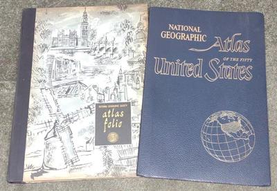 Sale Photo Thumbnail #340: 1958 & 1960 National Geographic Atlas Books
