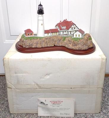 Sale Photo Thumbnail #378: Danbury Mint Portland Head Lighthouse w/ COA