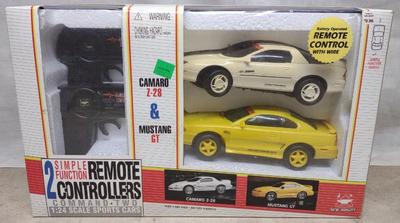 Sale Photo Thumbnail #437: New Bright Camaro & Mustang RC Toy Car Set in Box