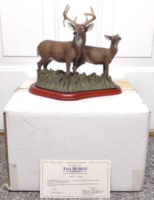 Sale Photo Thumbnail #270: Danbury Mint Fall Retreat Deer Sculpture w/ Box