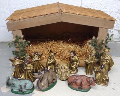 Sale Photo Thumbnail #518: Vintage Japan Nativity Scene & Figures