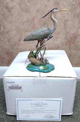 Sale Photo Thumbnail #109: Surveying The Shallows Danbury Mint Sculpture