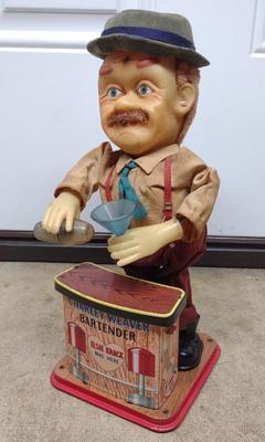 Sale Photo Thumbnail #397: Vintage Charlie Weaver Bartender Battery Op Toy