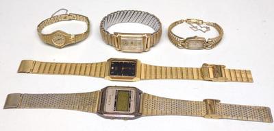 Sale Photo Thumbnail #171: (5) Vintage Ladies Wrist Watches (Incl. Elgin)