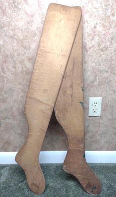 Sale Photo Thumbnail #350: Pair of Antique Stocking Sock Form / Stretcher