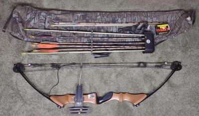 Sale Photo Thumbnail #27: Martin Bobcat Compound Bow w/ Case & Arrows