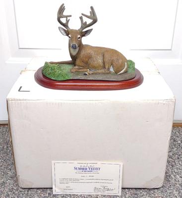 Sale Photo Thumbnail #276: Danbury Mint Summer Velvet Deer Sculpture w/ Box