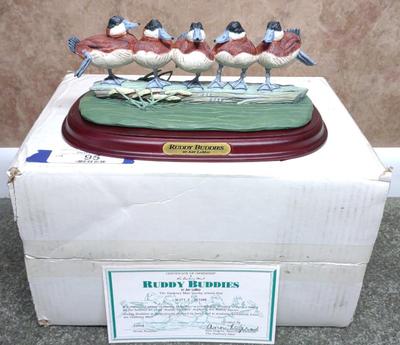 Sale Photo Thumbnail #99: Ruddy Buddies Danbury Mint Duck Sculpture / Figure