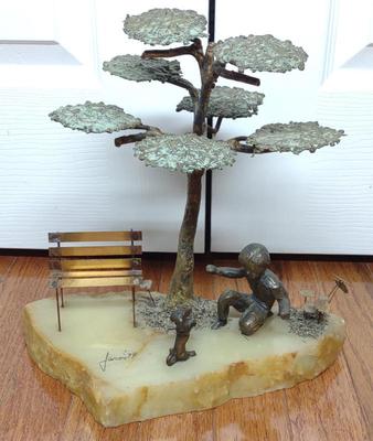 Sale Photo Thumbnail #19: 1974 Mario Jason Brass Tree Sculpture Signed