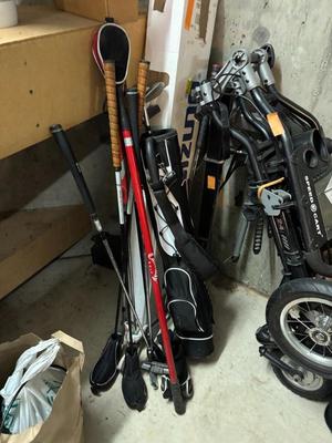 Bike Carrier Golf Bag Wheeled Cart & Equipment