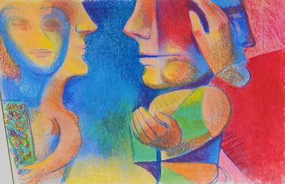 STUDY FOR SILENT ARGUMENT-ORIGINAL ART