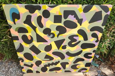 SYMBOL CHASE BY DAVID MACINNES ORIGINAL PAINTING