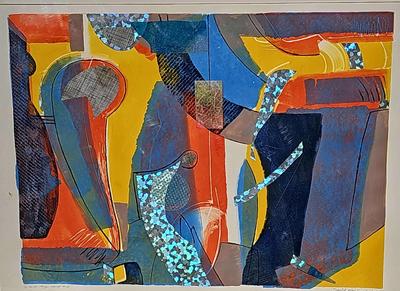 SILENT ARGUMENT FRAMED MIXED MEDIA 2006