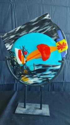 UNIQUE ART GLASS SCULPTURE BY DAVID MACINNES