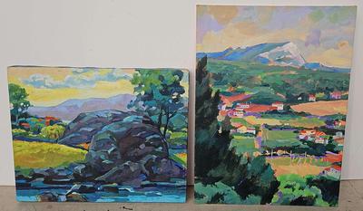 CATSKILL LANDSCAPE 1984 & MT ST VICTOIRE 1994