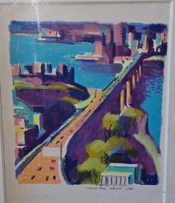 ORIGINAL COLORFUL ACRYLIC BY DAVID MACINNES 1986