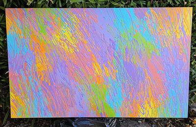 "RAIN" PAINTING BY DAVID MACGINNES 1973