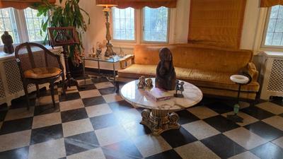 Sale Photo Thumbnail #36: Vintage Sofa, Marble Cocktail table