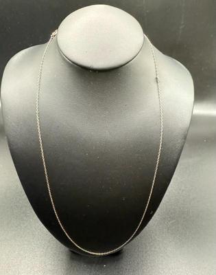 14K White Gold Fine Chain (As-Is), 17"L, .57 Grams
Lot #: 9