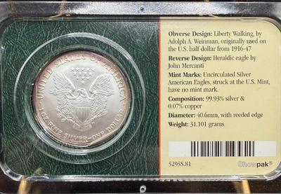 2005 American Silver Eagle 1 Oz 999 Silver Coin
Lot #: 12