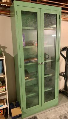 Sale Photo Thumbnail #172: Vtg. metal cabinet, 84x 35x 16 deep