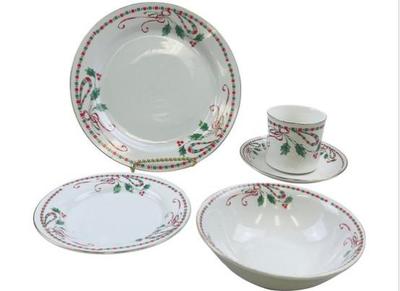 Sale Photo Thumbnail #126: Gibson Gold Rimmed Christmas 20 Piece Set